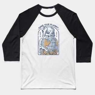 Save Our Planet Vintage Tshirt Design Baseball T-Shirt